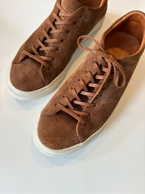 Beckett Simonon || Reid Sneakers in Chestnut Brown Tan Suede‎ 11